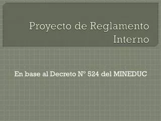 proyecto de reglamento interno