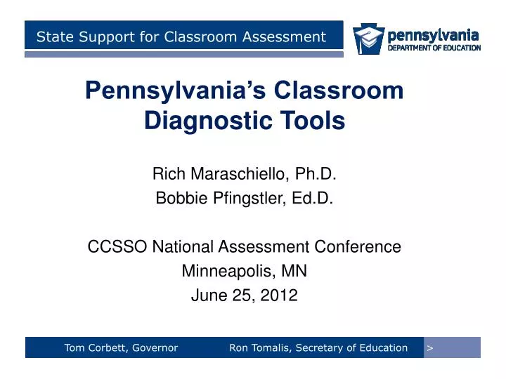 state support for classroom assessment