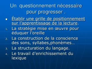 un questionnement n cessaire pour progresser