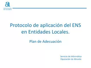 protocolo de aplicaci n del ens en entidades locales