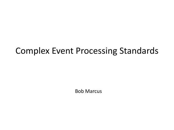 complex event processing standards