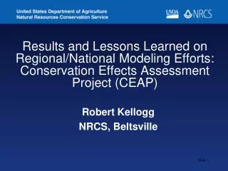 Robert Kellogg NRCS, Beltsville