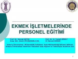 ekmek letmeler nde personel e t m