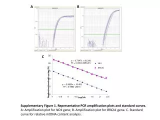 Supplementary Figure 1. Representative PCR amplification plots and standard curves .