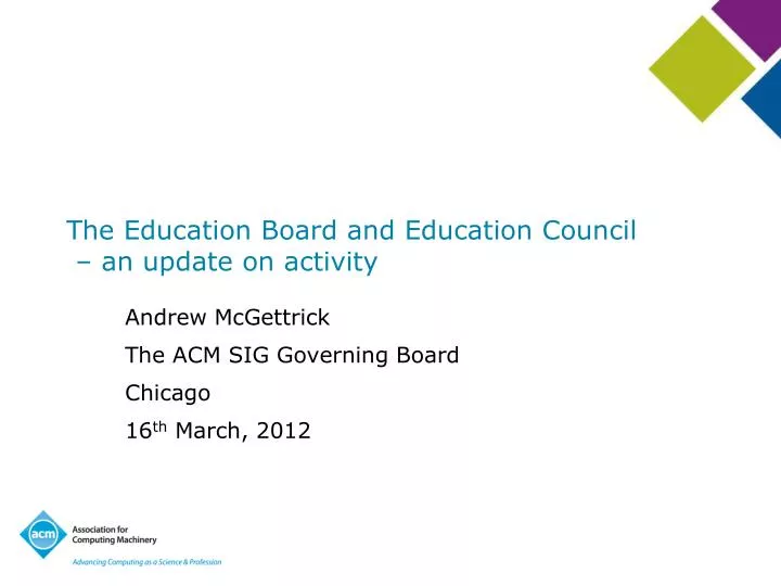 the education board and education council an update on activity