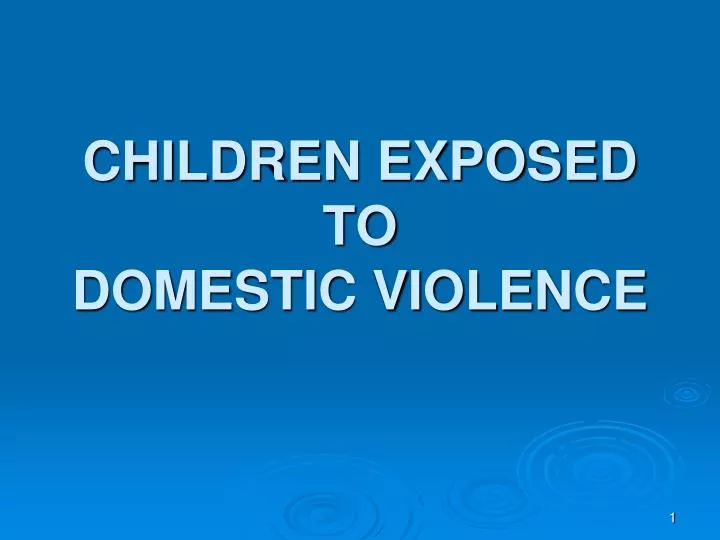 children exposed to domestic violence