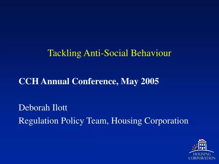 tackling anti social behaviour