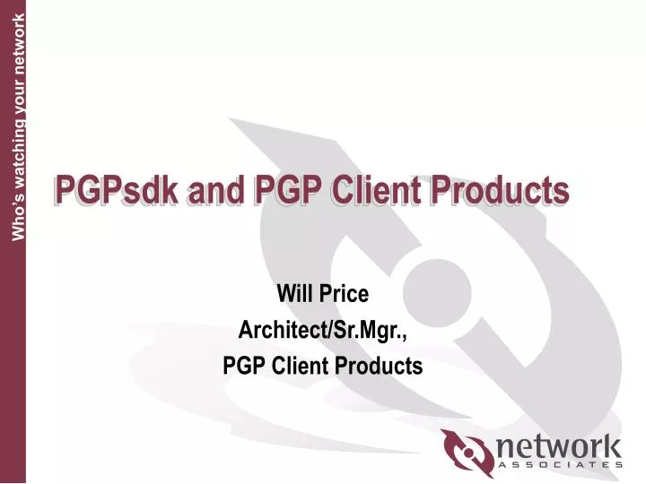 pgpsdk and pgp client products