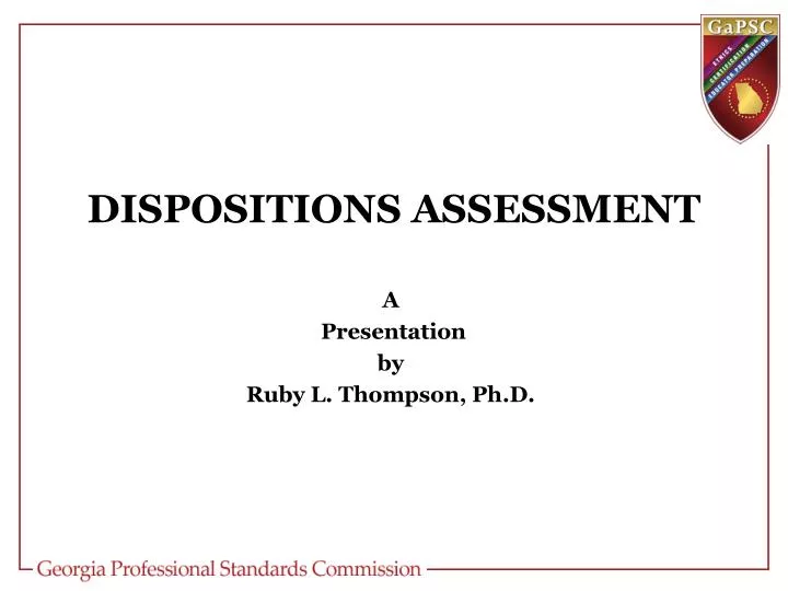 dispositions assessment