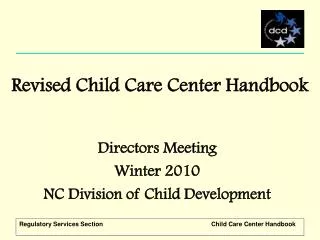 Revised Child Care Center Handbook