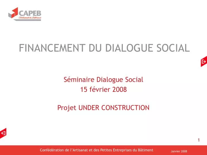 financement du dialogue social