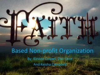 Based Non-profit Organization