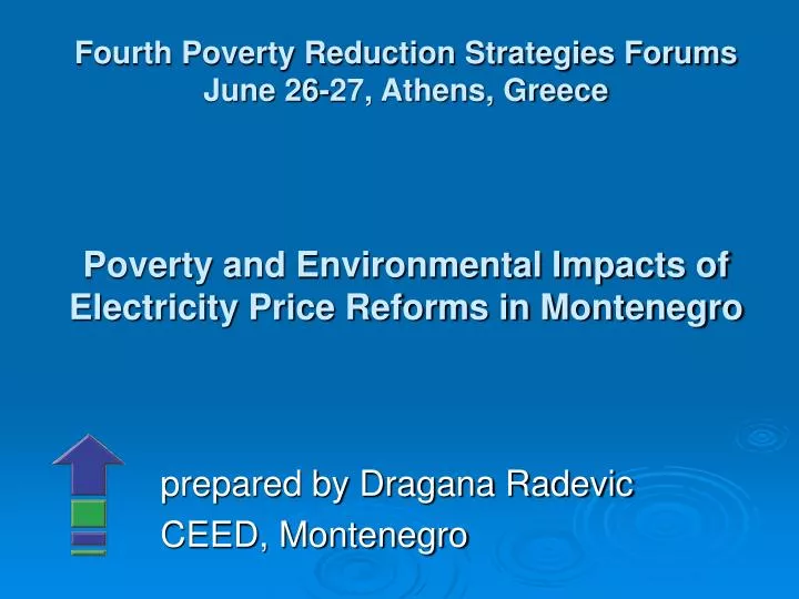 poverty and environmental impacts of electricity price reforms in montenegro