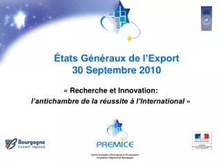 tats g n raux de l export 30 septembre 2010