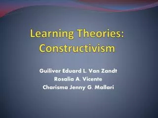 Learning Theories: Constructivism