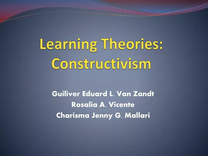 learning theories constructivism