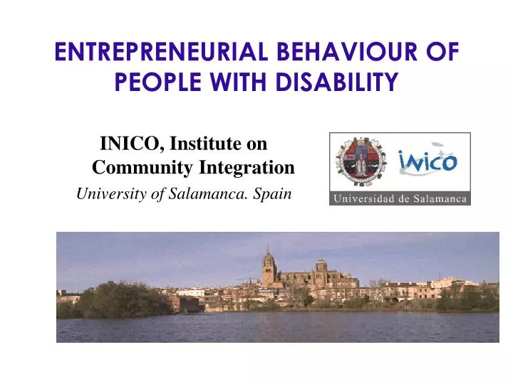 entrepreneurial behaviour of people with disability