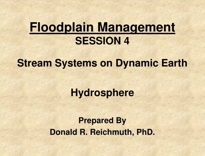 floodplain management session 4
