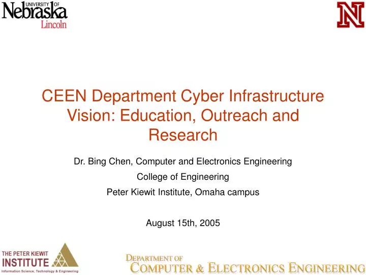 ceen department cyber infrastructure vision education outreach and research