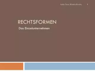 rechtsformen