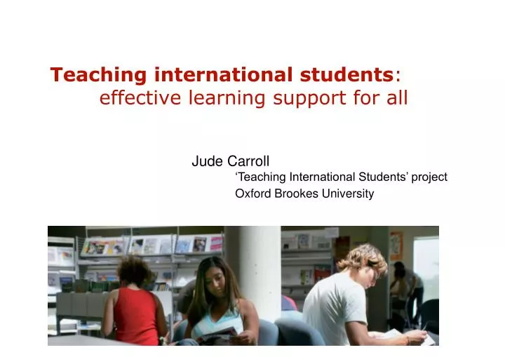 teaching international students effective learning support for all