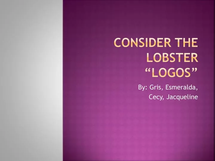 consider the lobster logos