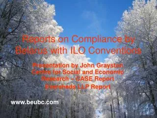 Reports on Compliance by Belarus with ILO Conventions