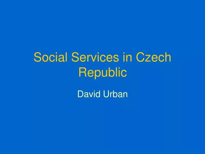social services in czech republic