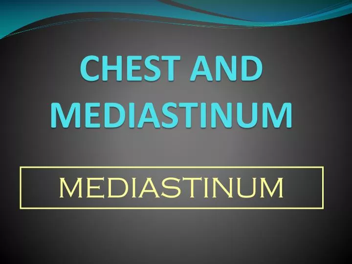 chest and mediastinum