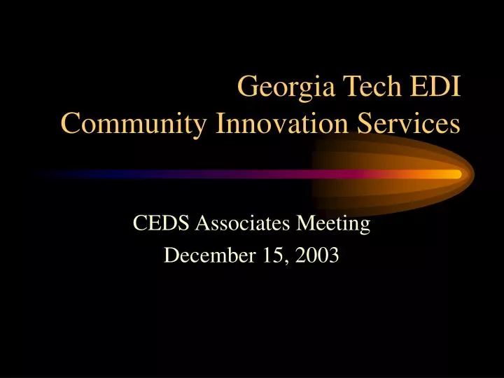 georgia tech edi community innovation services