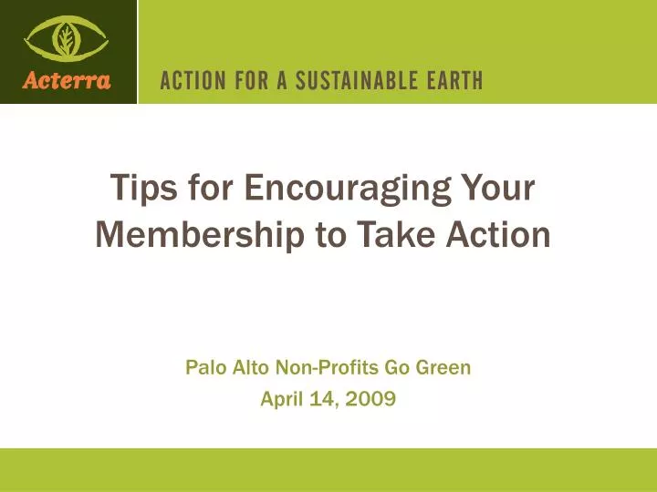 tips for encouraging your membership to take action