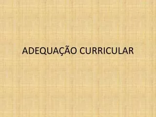 adequa o curricular