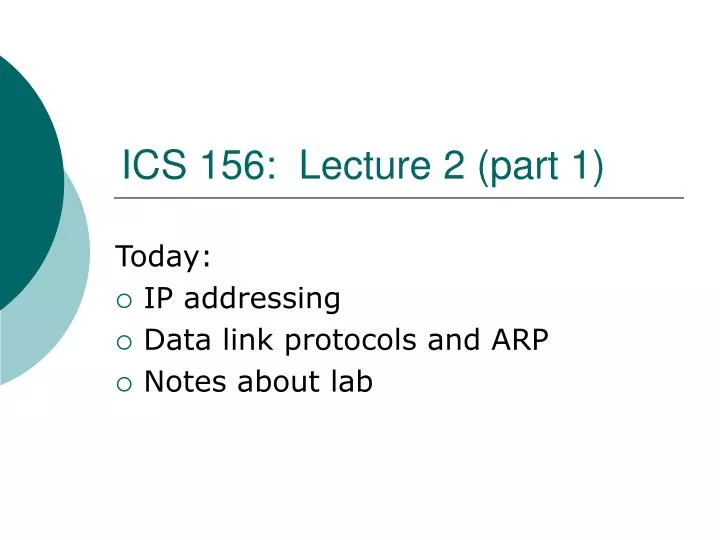 ics 156 lecture 2 part 1