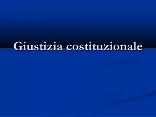 giustizia costituzionale