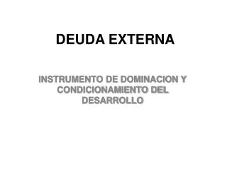 deuda externa
