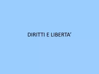 diritti e liberta
