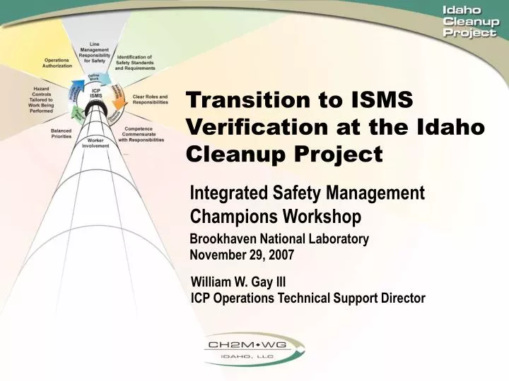transition to isms verification at the idaho cleanup project