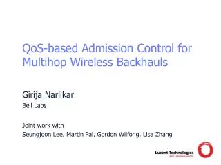 QoS-based Admission Control for Multihop Wireless Backhauls