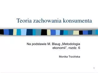 teoria zachowania konsumenta