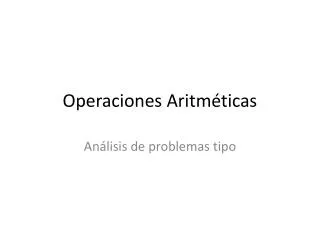 operaciones aritm ticas