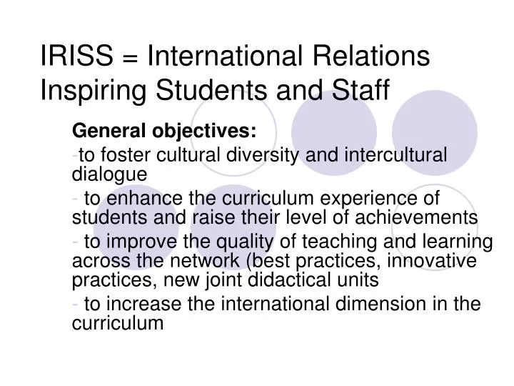 iriss international relations inspiring students and staff