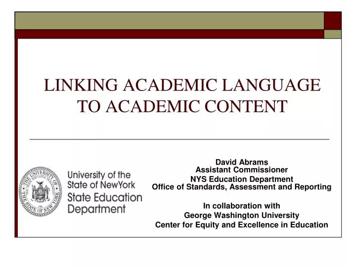 linking academic language to academic content