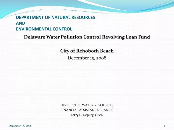 department of natural resources and environmental control