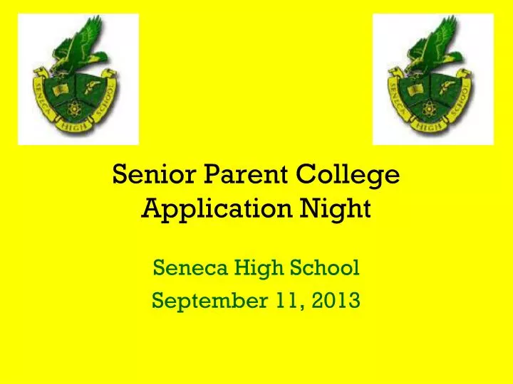 senior parent college application night
