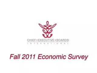 Fall 2011 Economic Survey