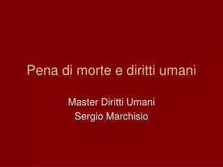 pena di morte e diritti umani