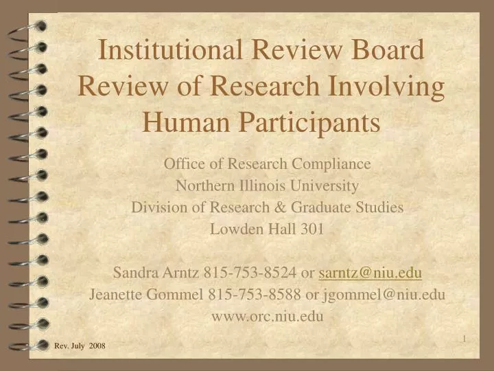 institutional review board review of research involving human participants