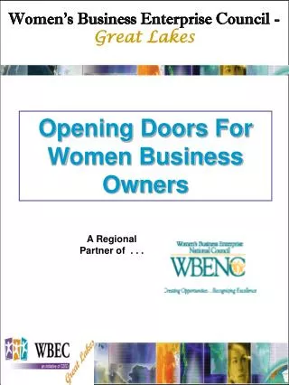 Opening Doors For Women Business Owners