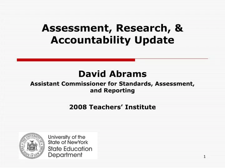 assessment research accountability update