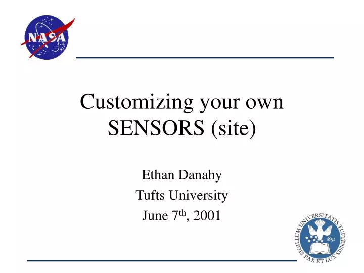 customizing your own sensors site
